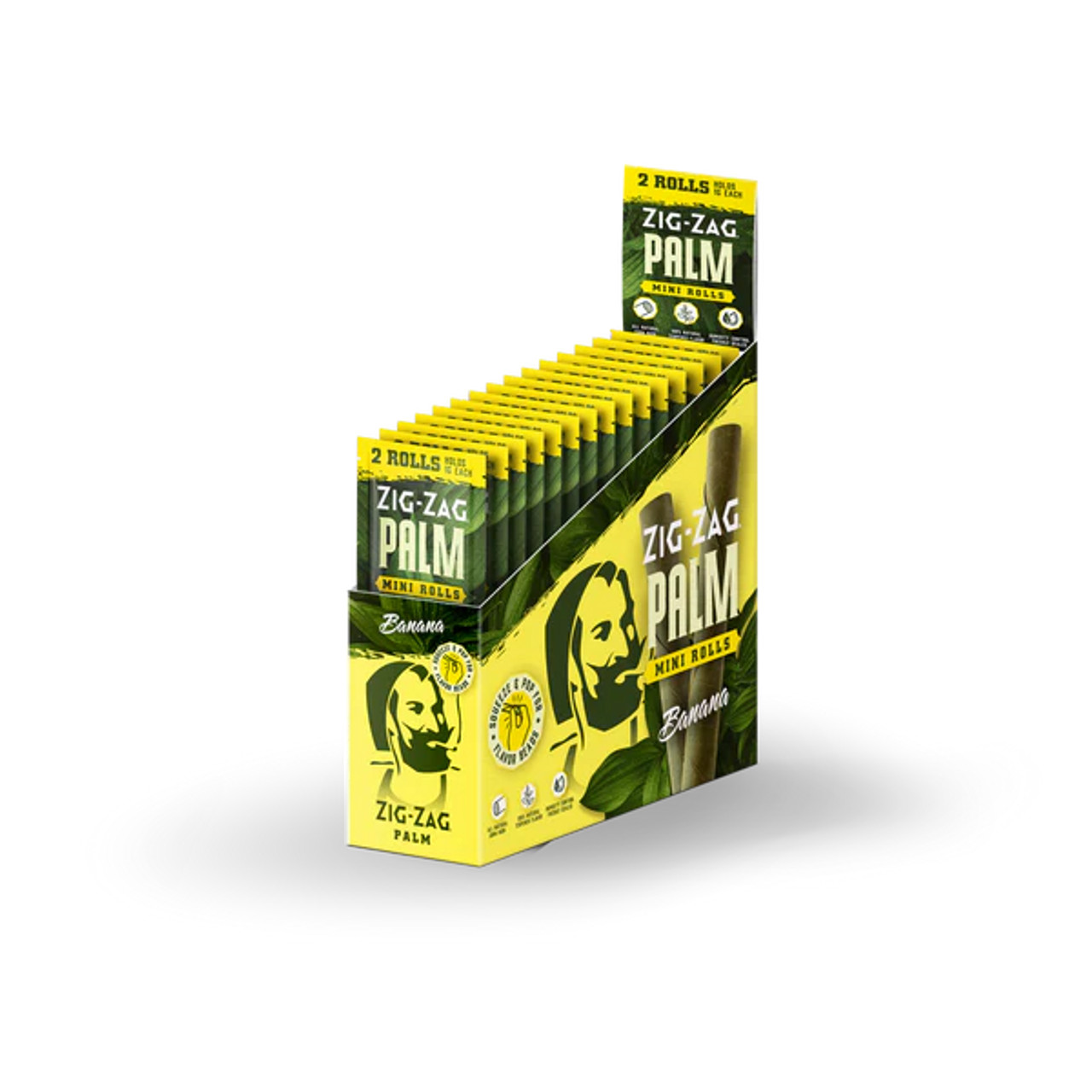 Photograph of product: Zig Zag | Mini Palm Rolls | Banana | 2pk
