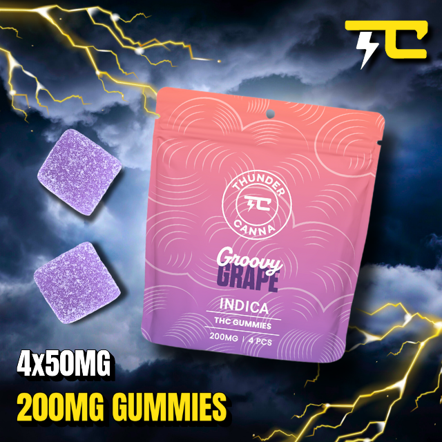 Photograph of product: GRAPE GUMMIES 4CT 200MG