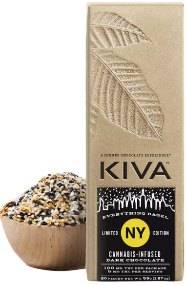 Photograph of product: Dark Chocolate Everything Bagel - Chocolate 20 Pack (100mg)