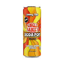 Photograph of product: UNCLE ARNIES - BEVERAGE - 100MG - 12OZ - ORANGE SODA