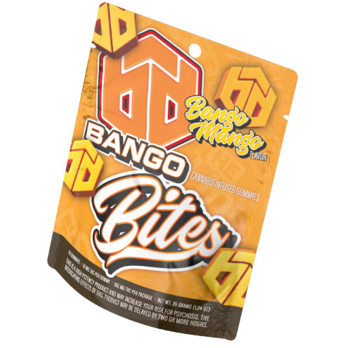 Photograph of product: Bango Bites Gummies 10pk/100mg- Bango Mango