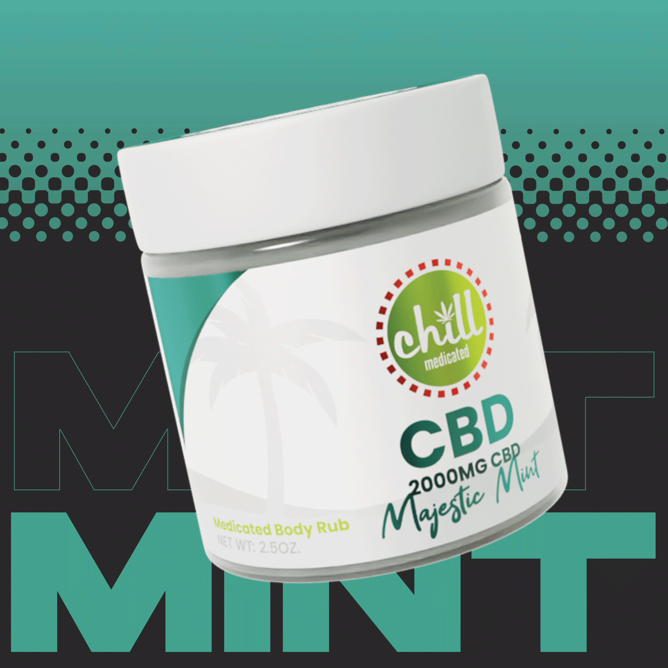 Photograph of product: Chill Medicated - Majestic Mint 2000mg CBD Body Rub