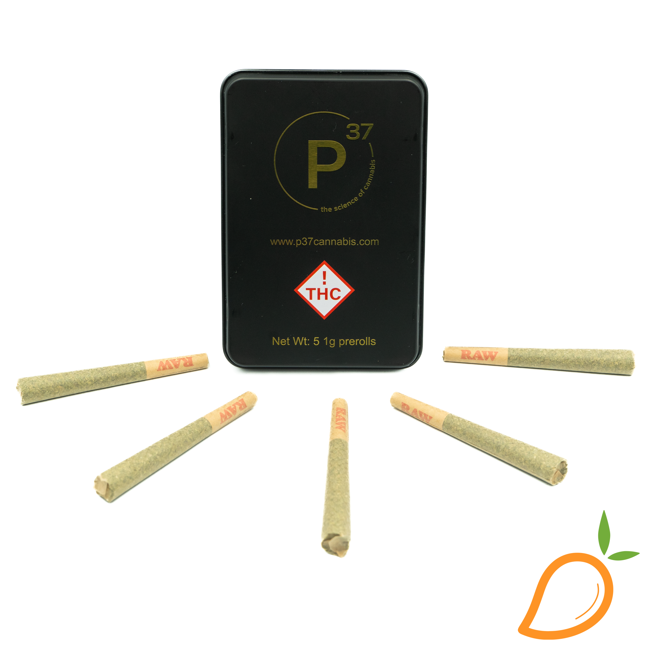 Photograph of product: 5g 5pk White Truffle Preroll Pack Prohibition 37