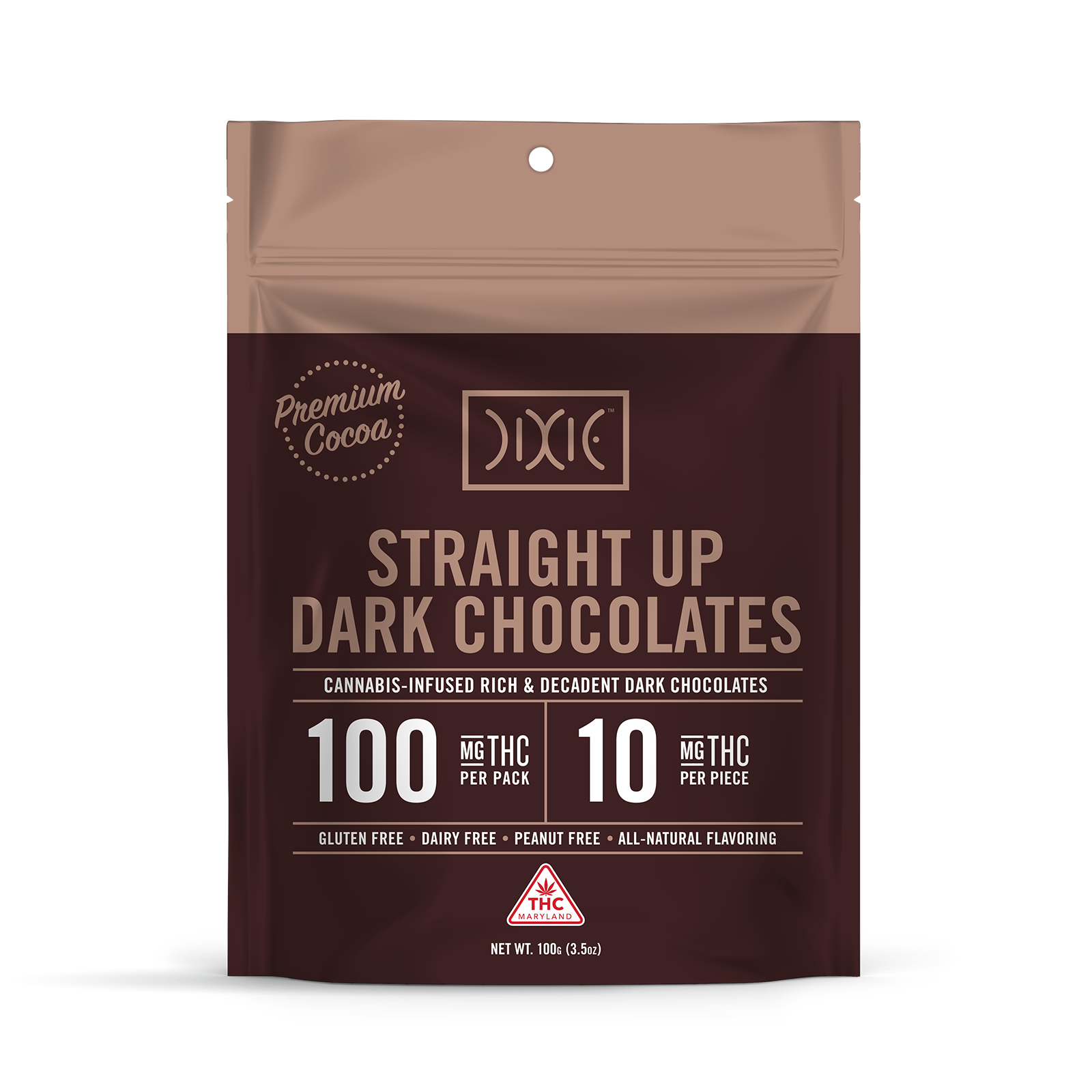 Photograph of product: Straight Up Dark Chocolate | 100mg