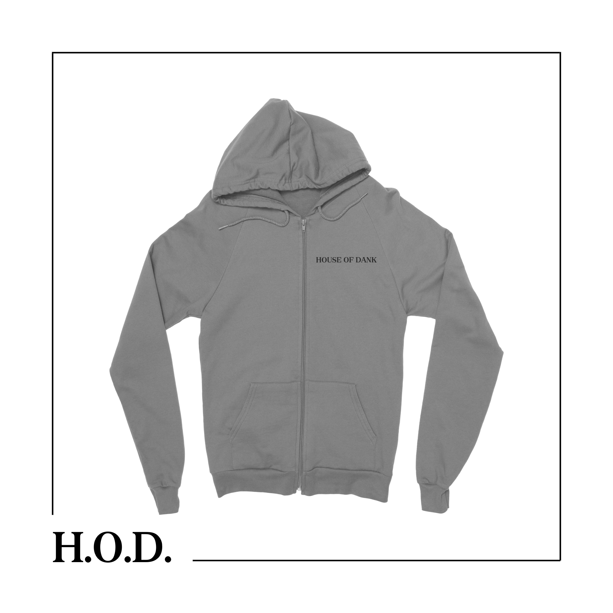 Photograph of product: H.O.D. x OG Comfort Gray Zip-Up Hoodie XL