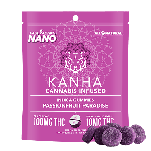 Photograph of product: Passionfruit Paradise - Indica - Gummy - 10 ct - 100 mg