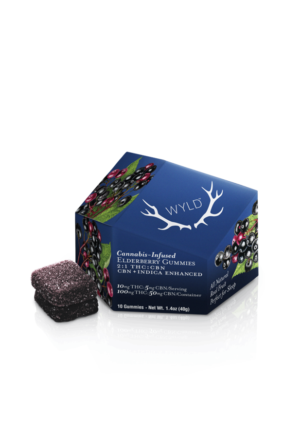 Photograph of product: Gummies | WYLD | Elderberry [2:1 TH-oui:CBN] [10pk]