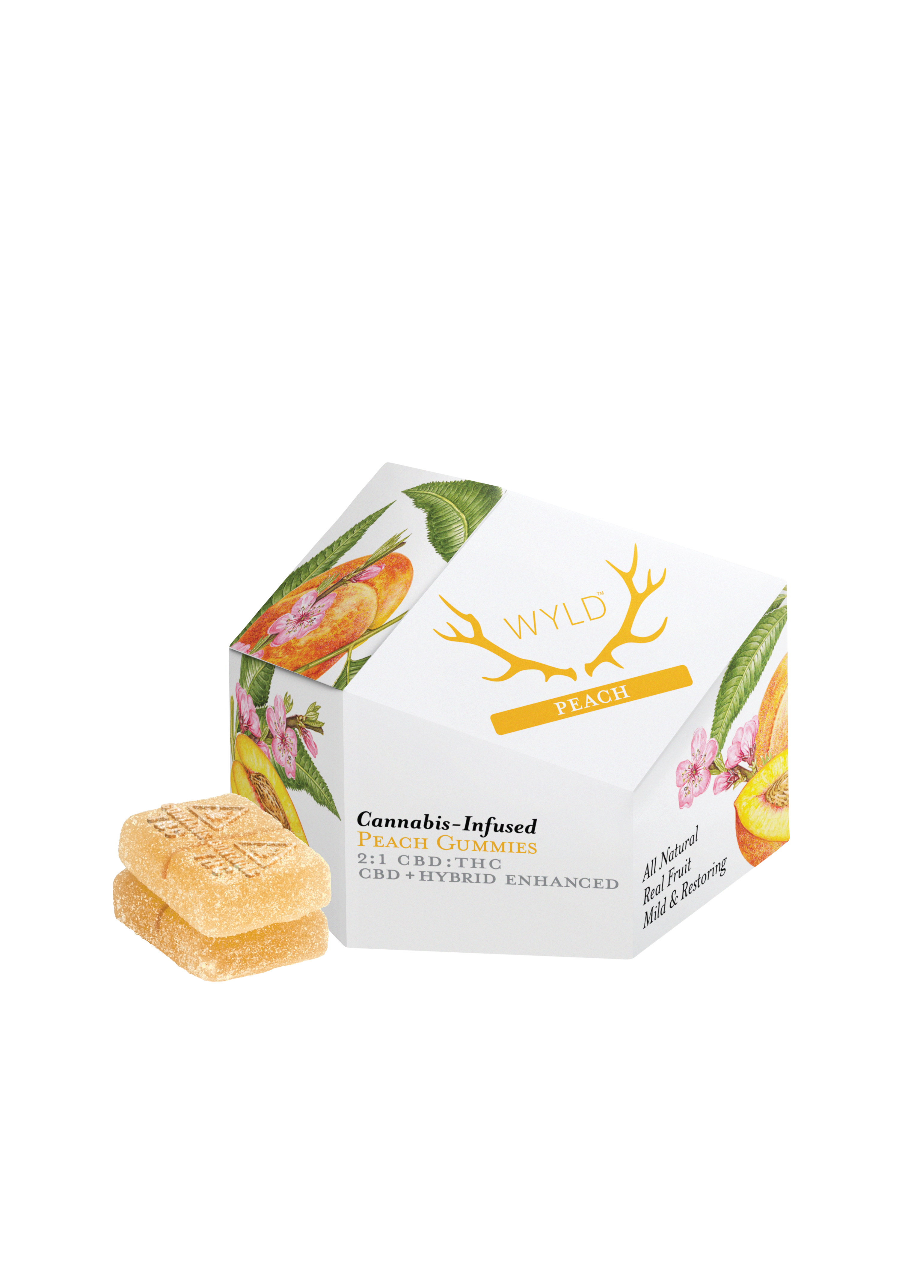 Photograph of product: Wyld Peach 2:1 CBD/CBC Gummies