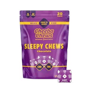 Photograph of Product: Cheeba Chews Sleepy Chocolate 1:1 - 100mg