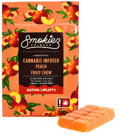 Photograph of product: Gummy - TF - Smokiez - 100mg 1pc - Sweet Peach