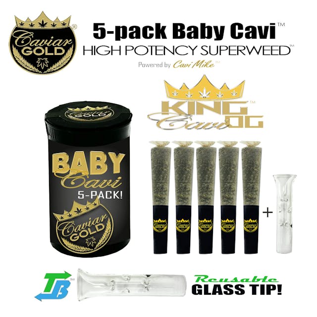 Photograph of product: Baby Cavi | King Cavi | .5g x 5 Pack - 