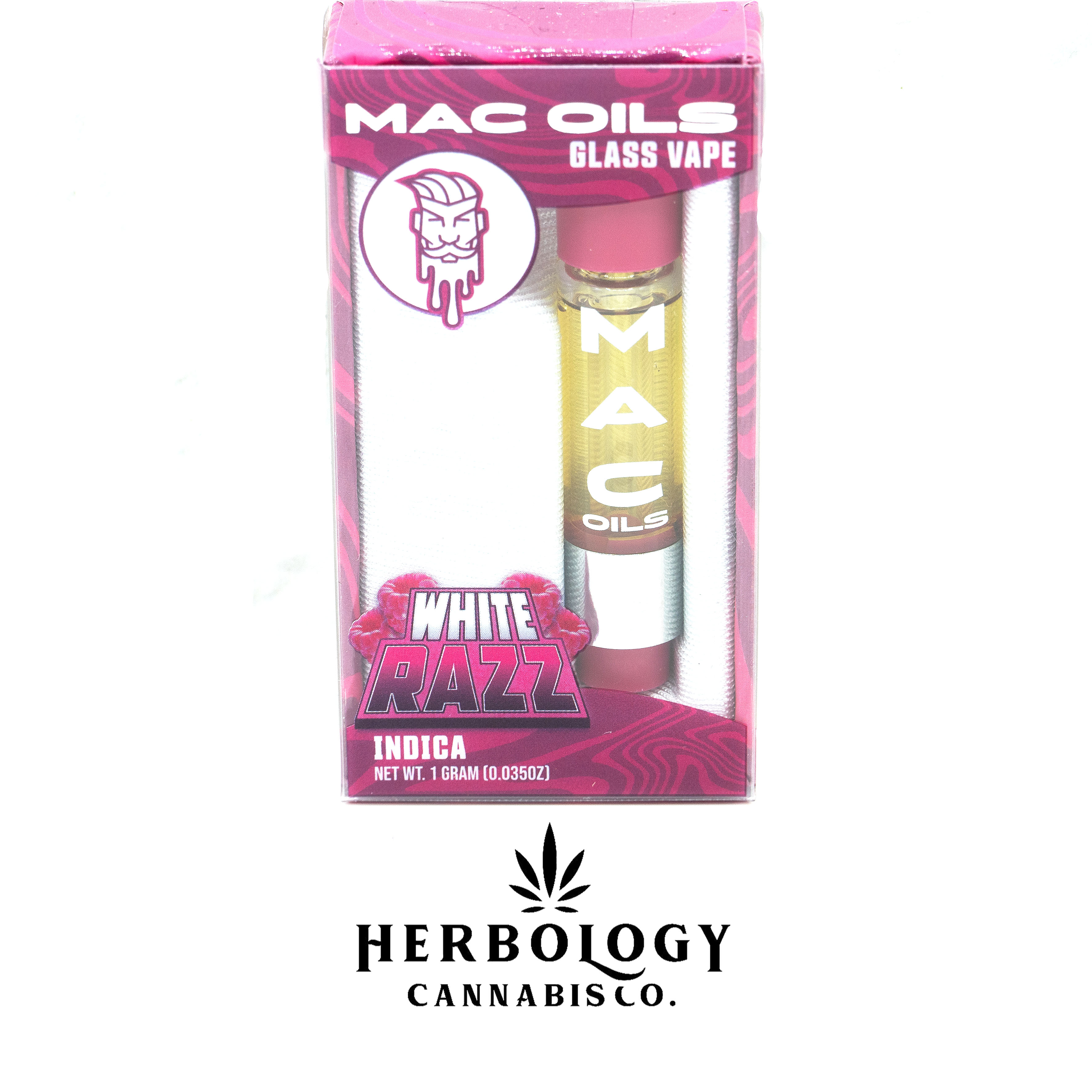 Photograph of product: MAC Oils | Distillate 510 Cart | White Razz | 1g