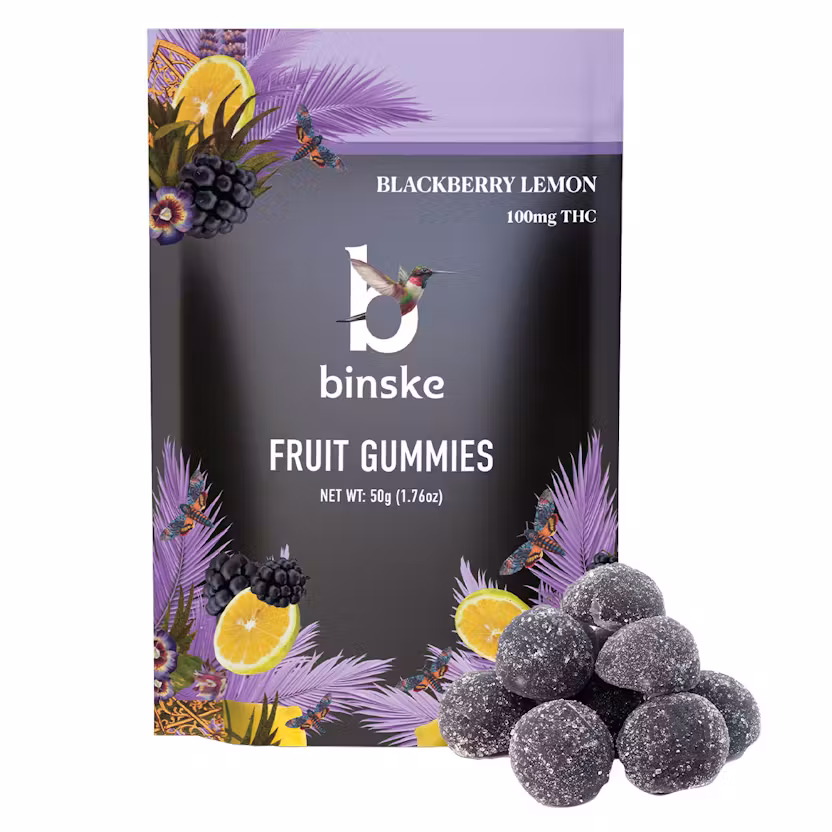 Photograph of product: Binske Gummies |  10mg Gummies 10ct | Blackberry Lemon