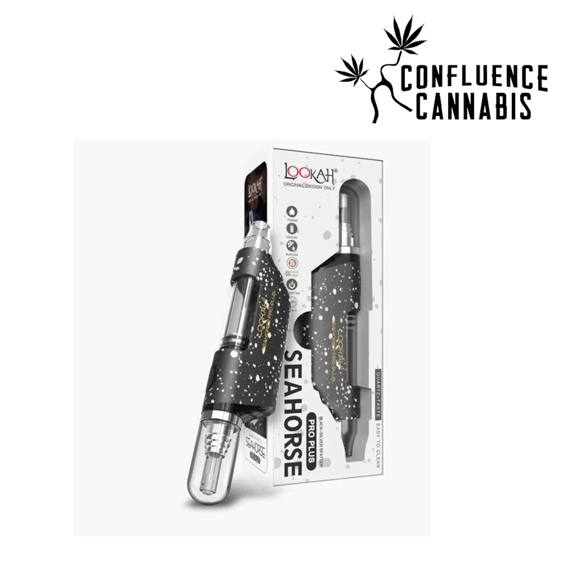 Photograph of product: Black-White Splatter Seahorse Pro Plus