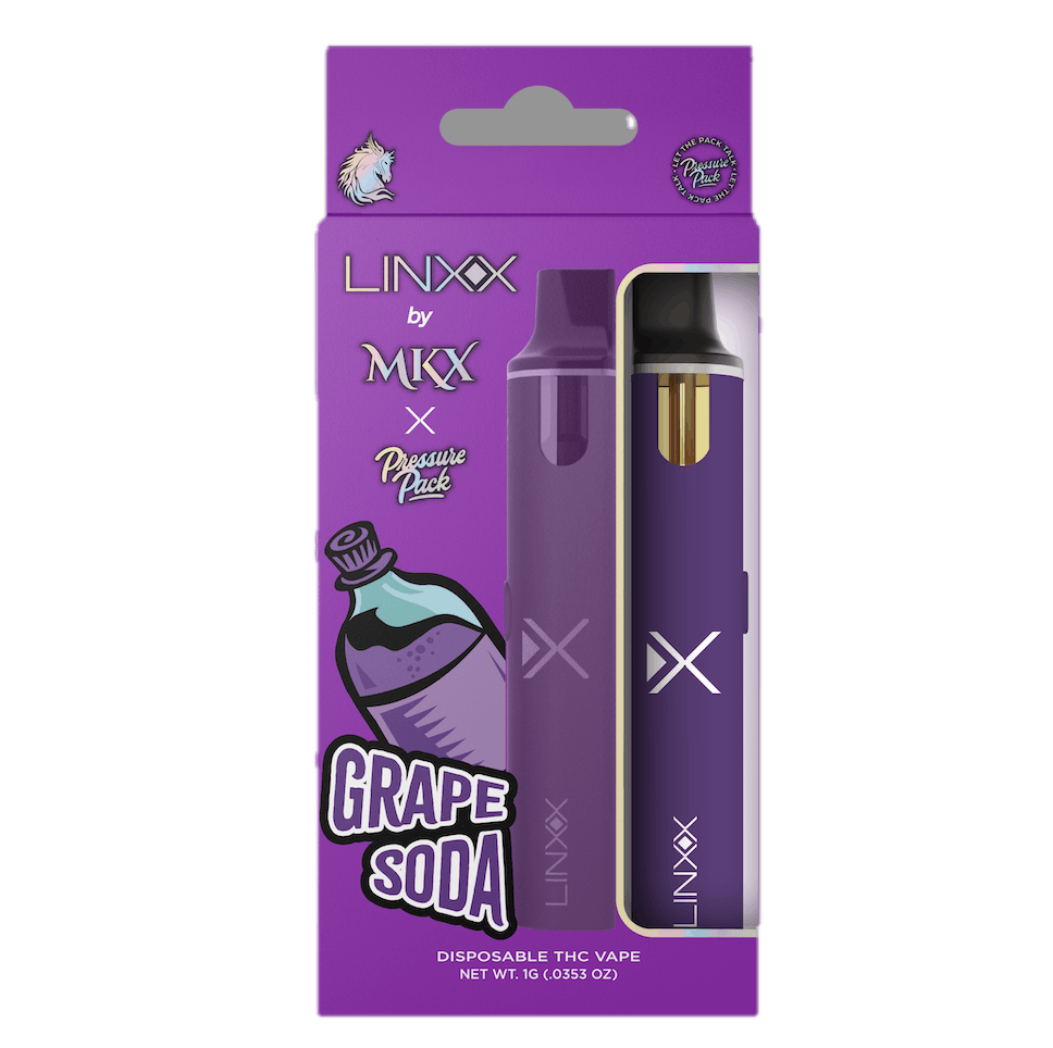 Photograph of Product: AU MKX x Pressure Pack: Grape Soda Linxx  Disposable