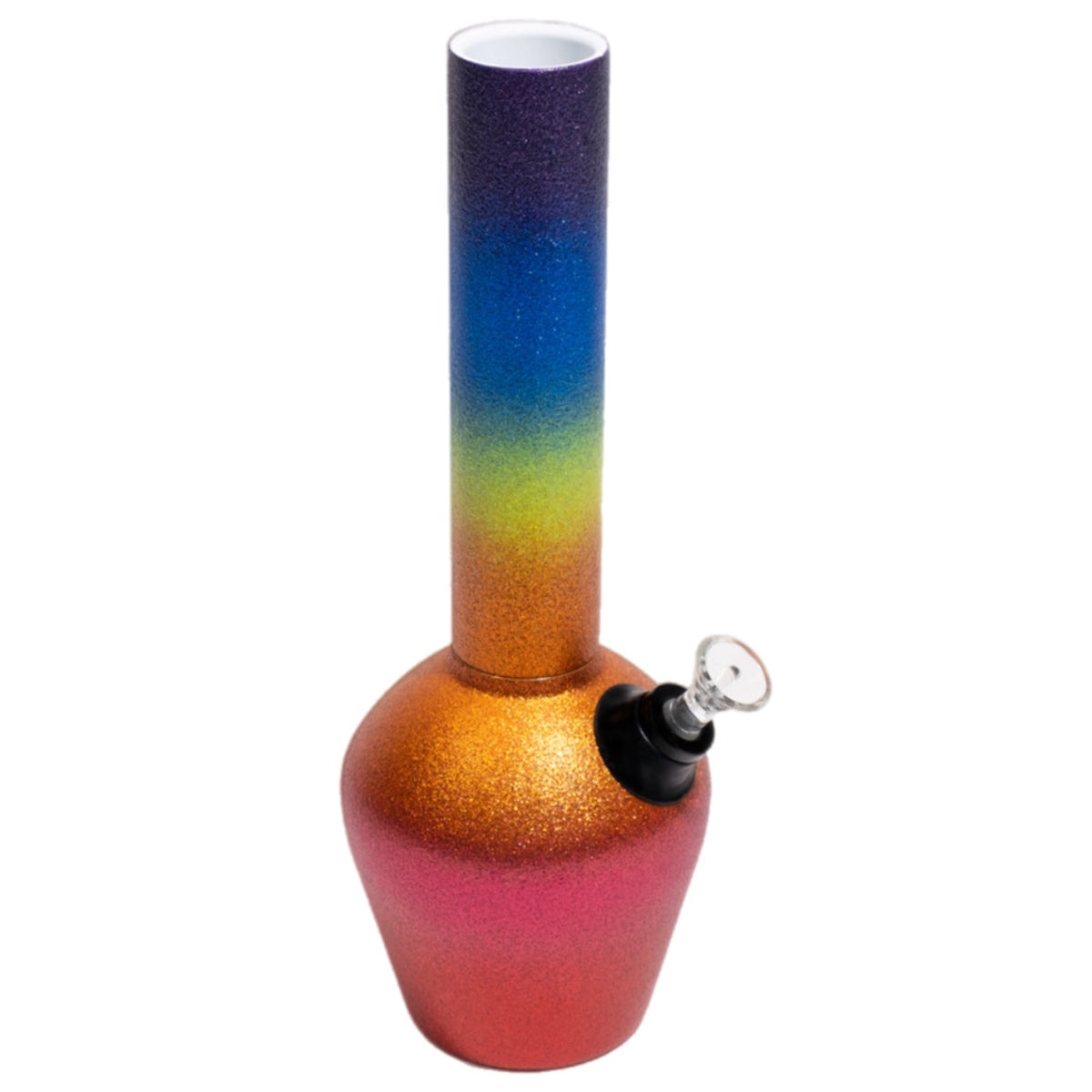 Photograph of product: Double-Wall Insulated Bong - Rainbow Glitterbomb