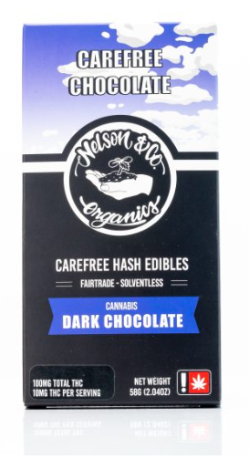 Photograph of product: Carefree Rosin Dark Chocolate Bar