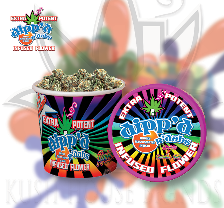 Photograph of product: Kush House | Dipp'd N Dabs Gushers Infused Flower | 3.5g