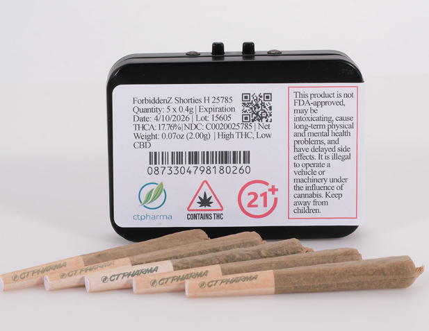 Photograph of product: ForbiddenZ 5x.4g Shorties (H) 25785