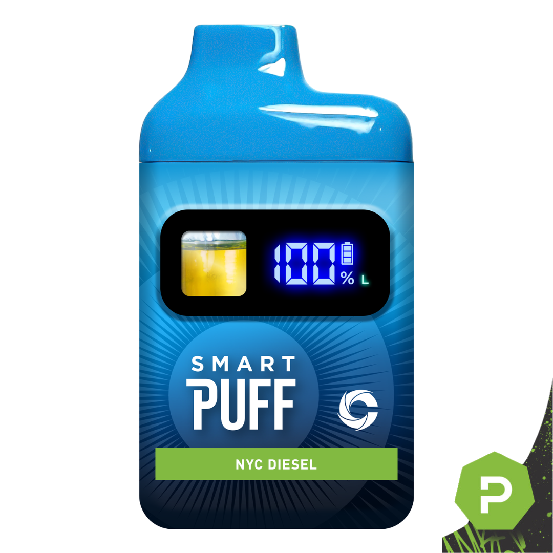 Photograph of product: Cannalicious | 1g Disposable SmartPuff | NYC Diesel
