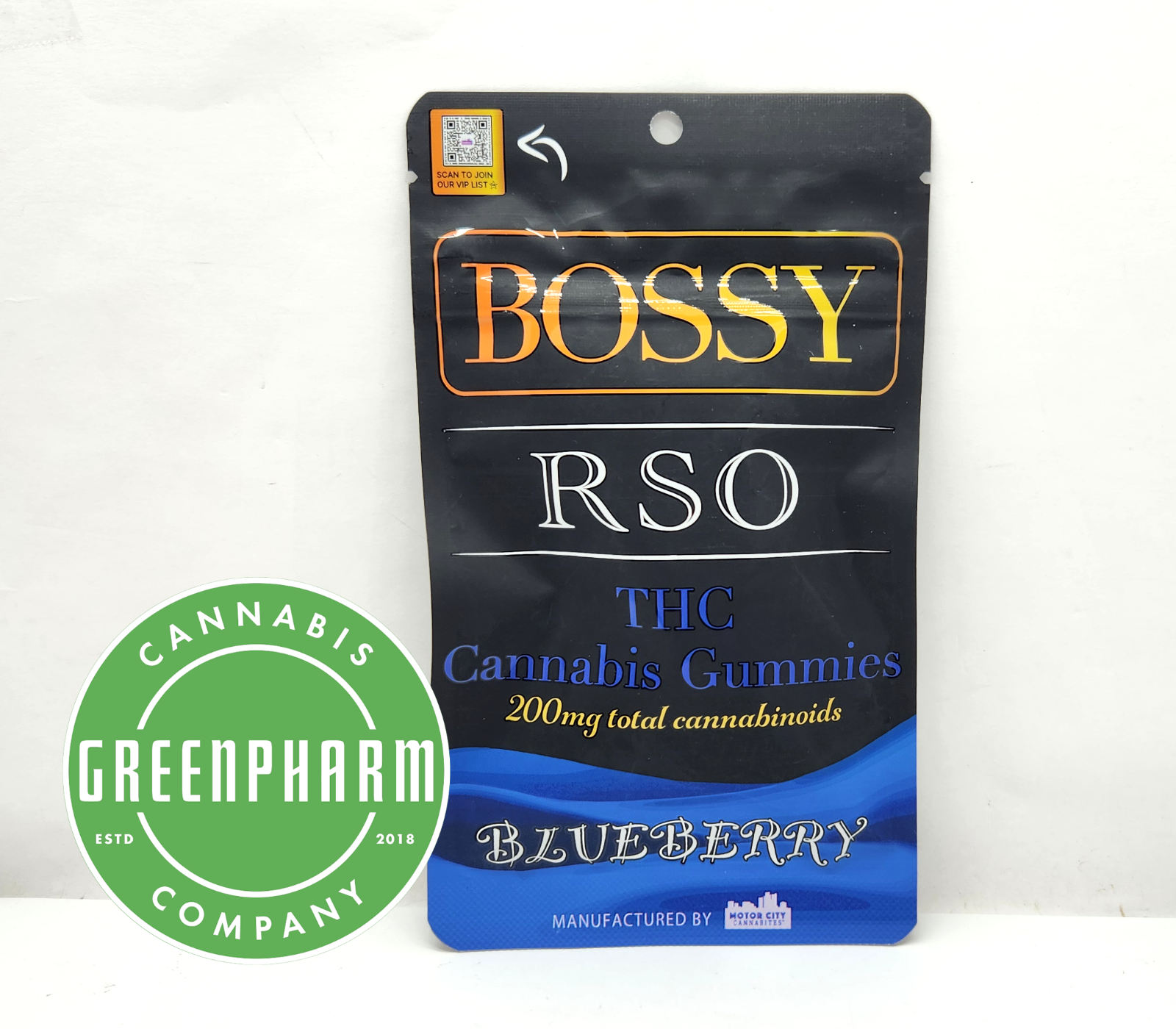 Photograph of product: Edible | Bossy | Blueberry RSO Gummies | 200mg