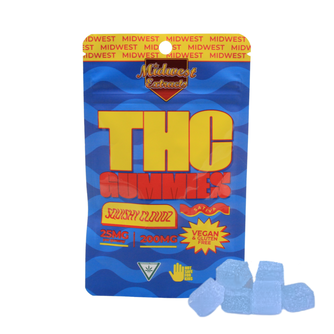 Photograph of product: Midwest Extracts | Squishy Cloudz Gummies  | 8x25mg | 200mg
