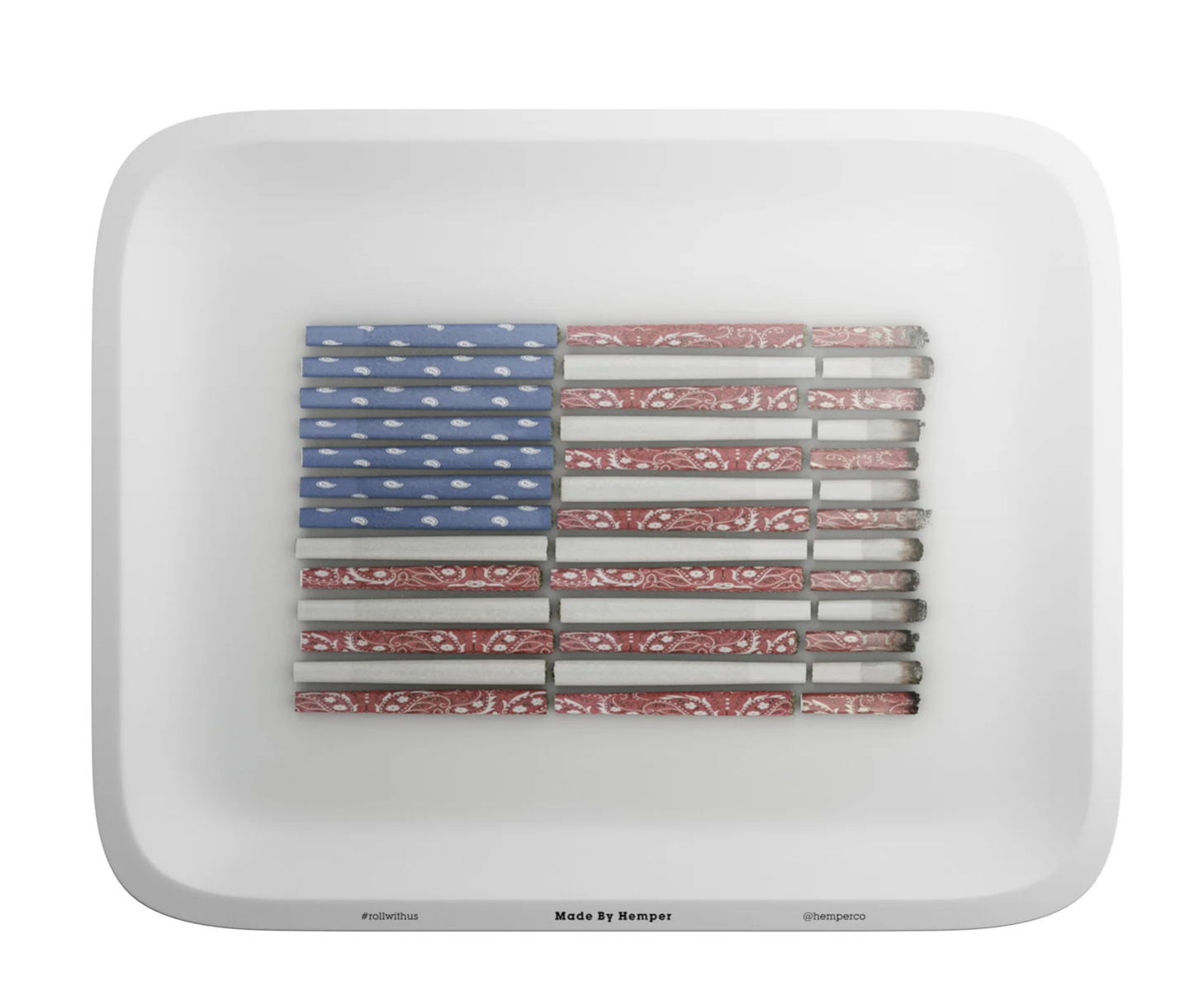 Photograph of product: AMERICAN FLAG ROLLING TRAY
