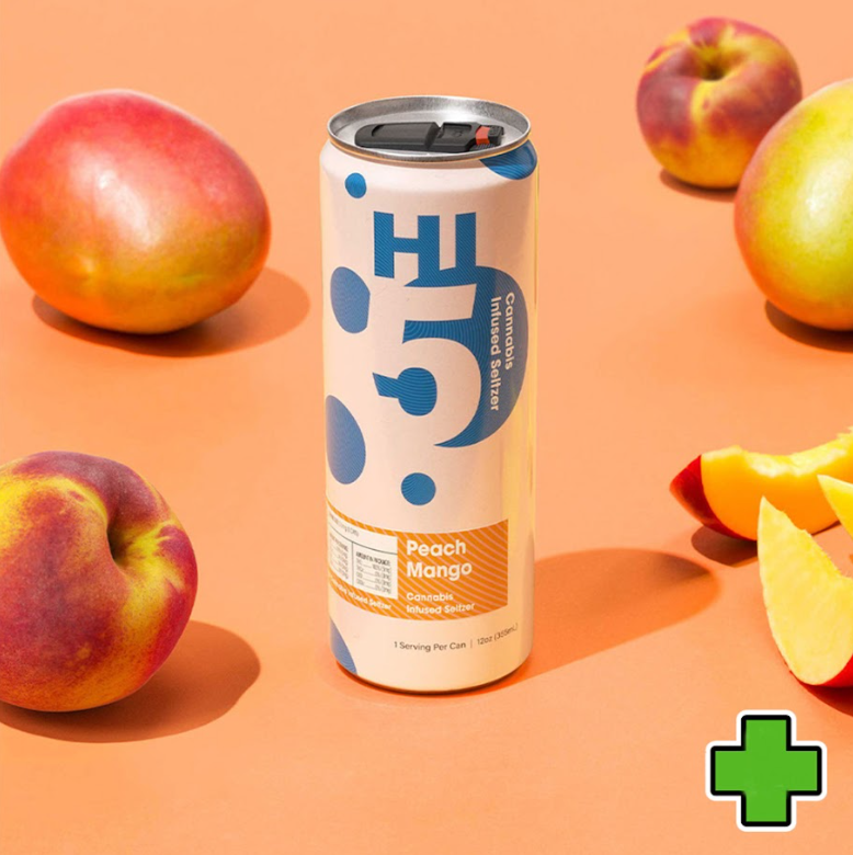 Photograph of product: Peach Mango Seltzer [HIGH-DOSE] (50mg) (4pk) (6 for $90)
