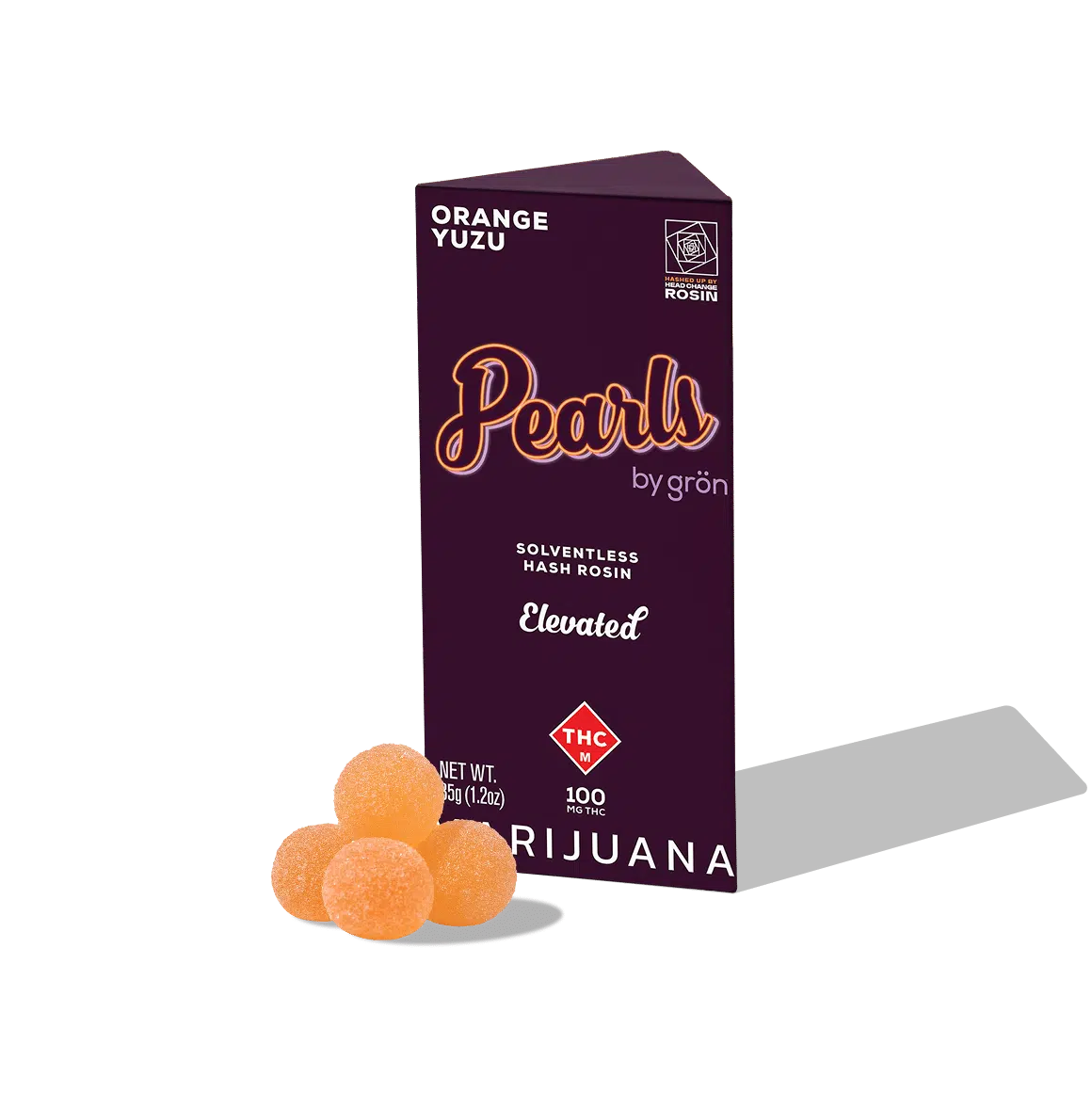 Photograph of product: Pearls | Orange Yuzu | 10mg Rosin Gummies 10pk (Oui'd)