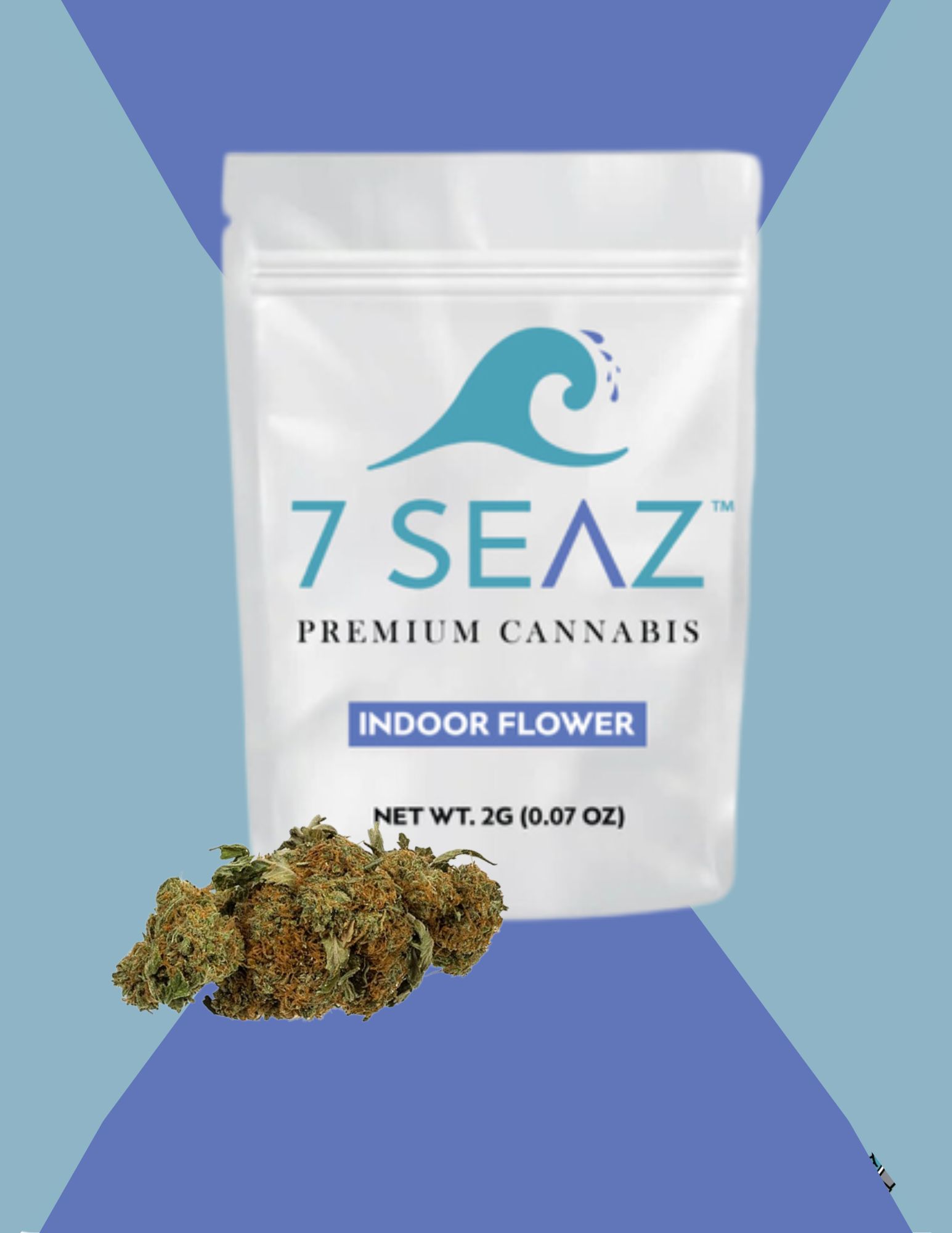 Photograph of product: 7 Seaz | 2g | Indoor Flower | Kush Cake