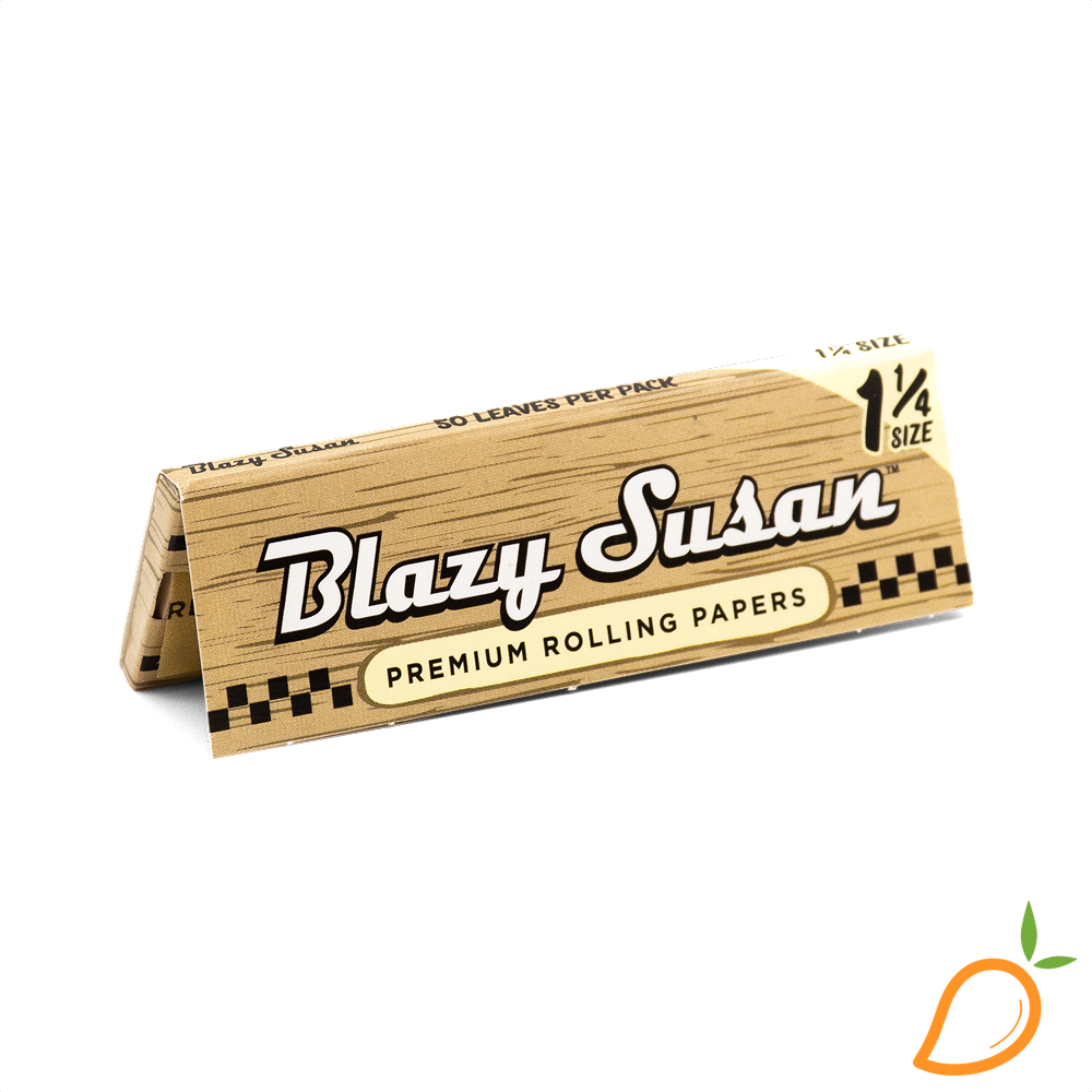 Photograph of product: 50ct 1-1/4 Unbleached Rolling Papers  Blazy Susan