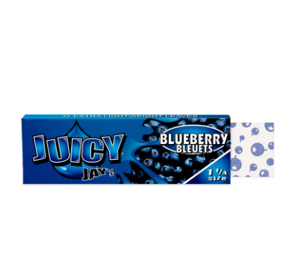 Photograph of product: JUICY JAY'S - BLUEBERRY ROLLING PAPERS 1 1/4