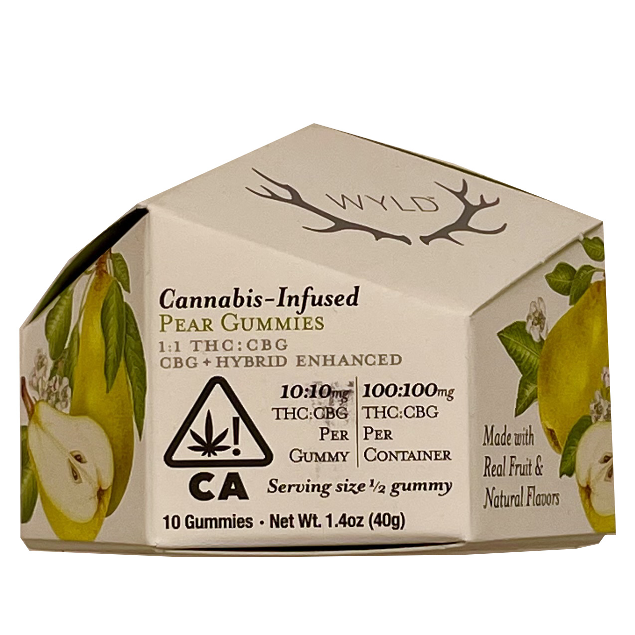 Photograph of product: Wyld-Pear Gummies 1:1 CBG