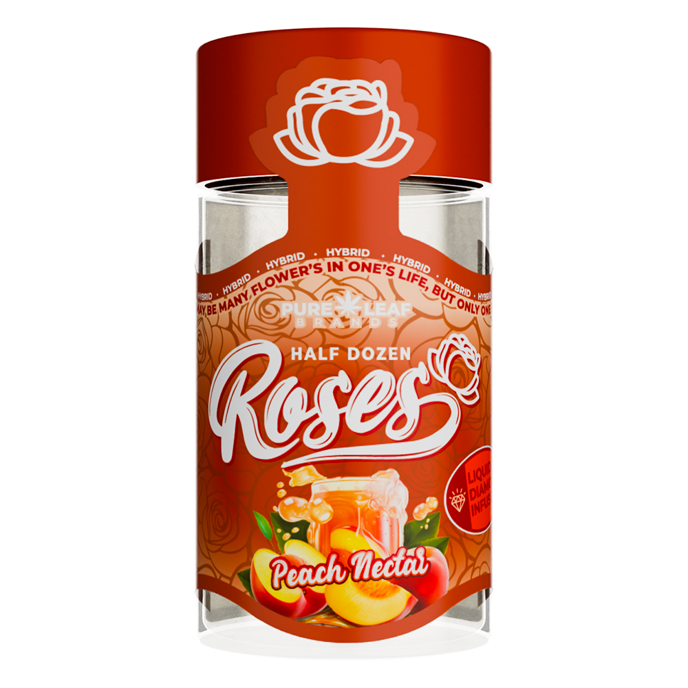 Photograph of Product: Peach Nectar, 6 Pack (3.6g Total) Infused Pre-Rolls