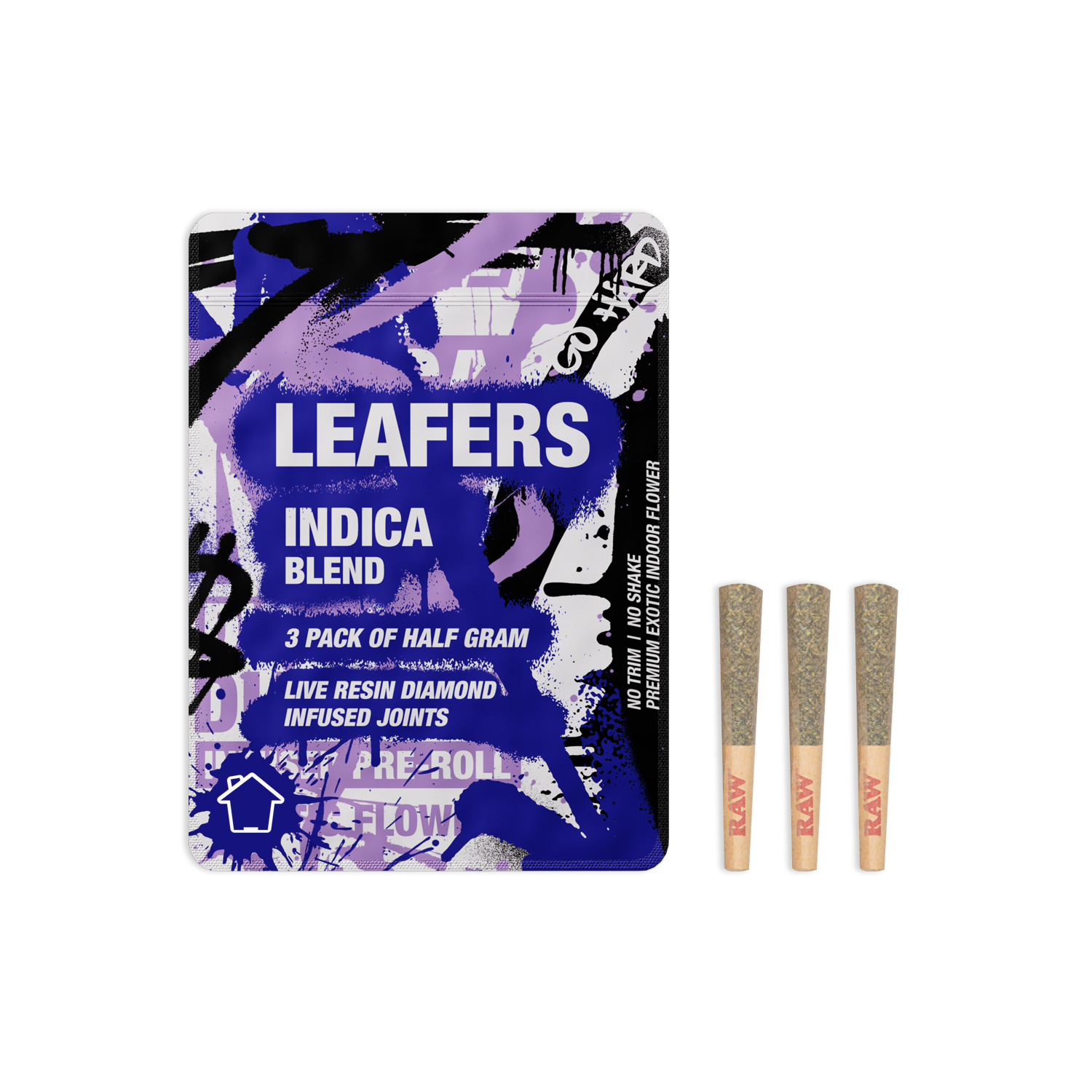 Photograph of product: Oui'd Blend Diamond-Infused (3-pack of .5g joints)
