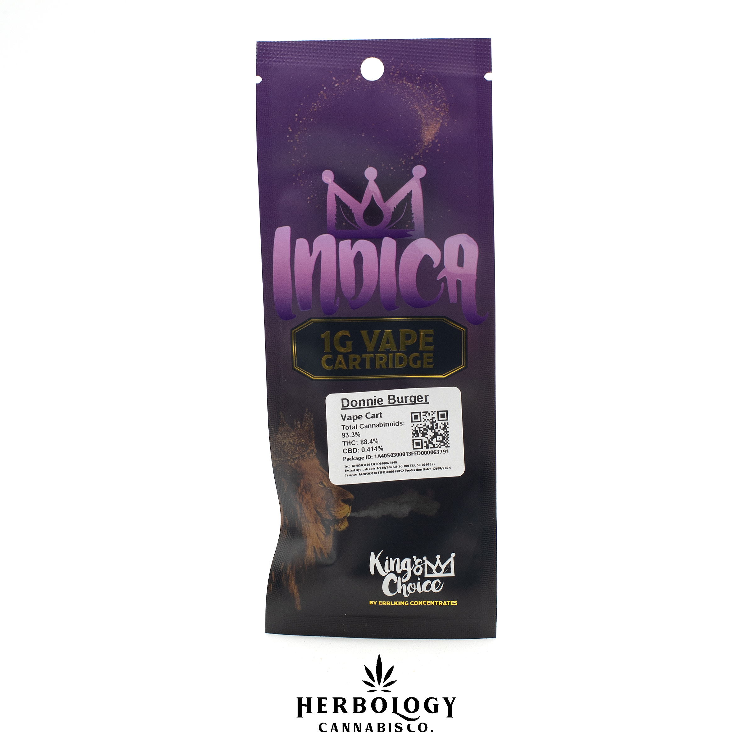 Photograph of product: Errlking | 510 Cart | King's Choice | Donnie Burger