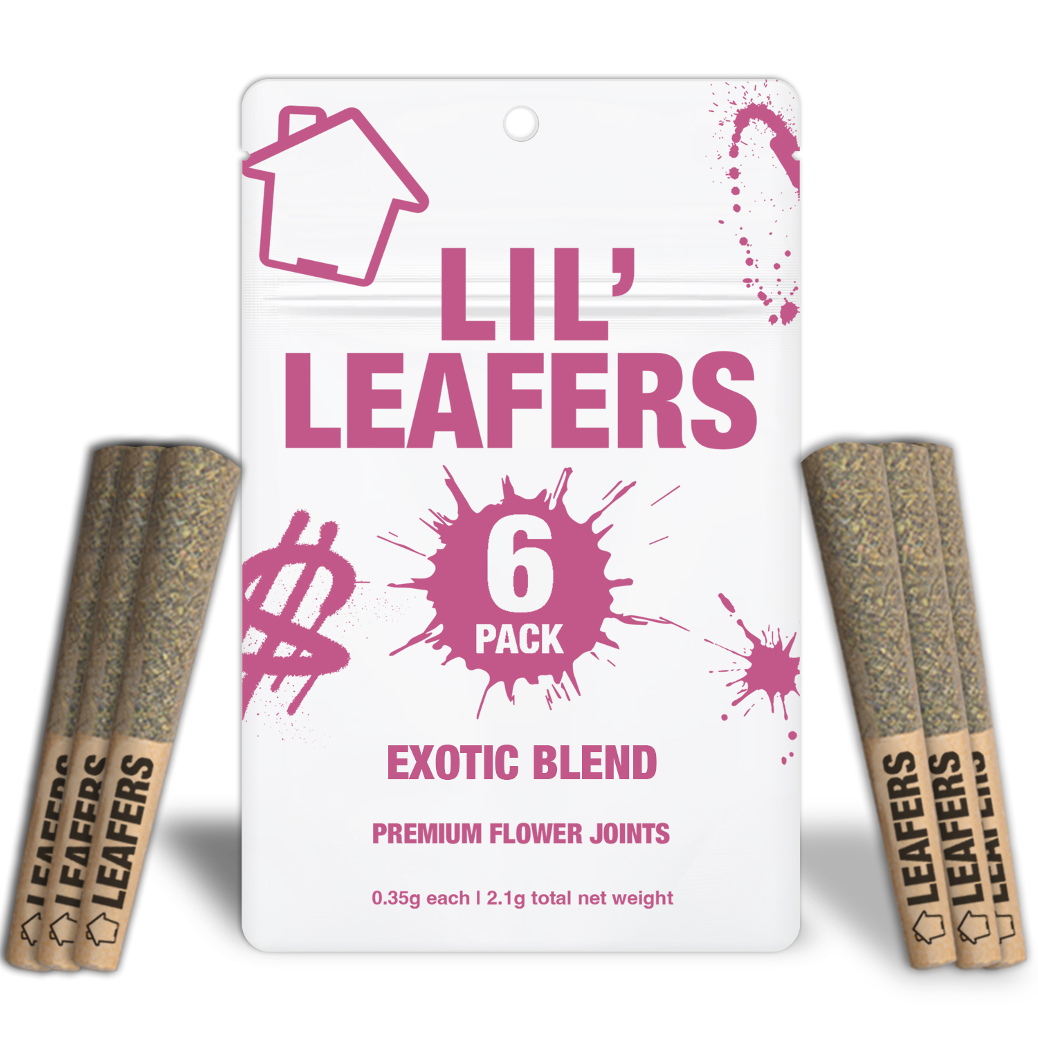 Photograph of product: Leafers Lil' Leafers Preroll .35g 6pk Exotic Blend
