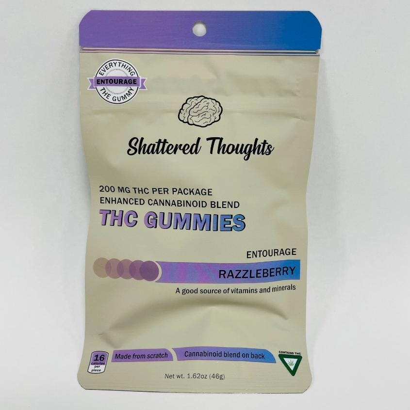 Photograph of product: Shattered Thoughts - Razzleberry - 200mg Gummies