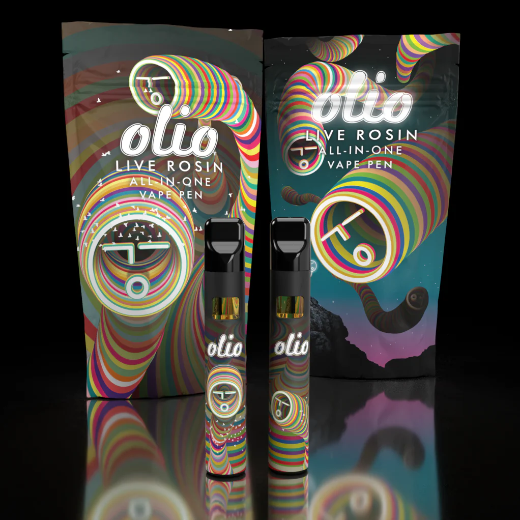 Photograph of product: Olio | Wedding Cake (i) Live Rosin AIO Disposable 0.5g