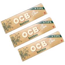 Photograph of product: OCB - Bamboo King Slim + Tips Rolling Papers
