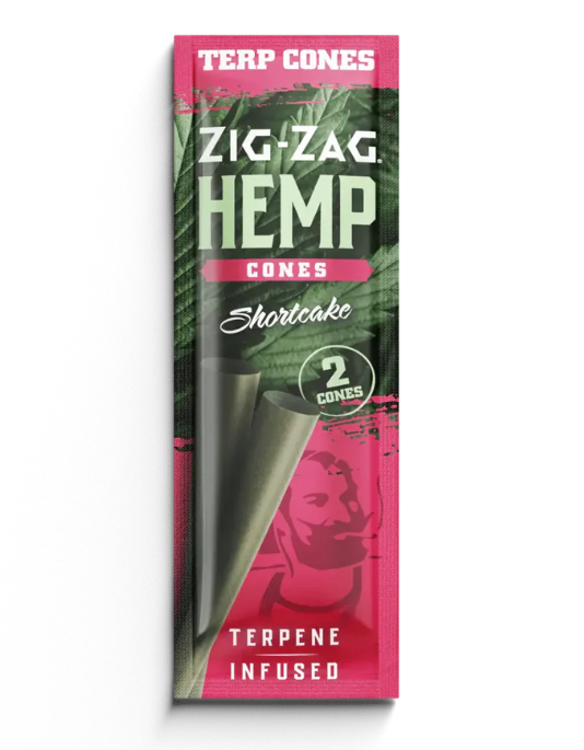 Photograph of product: Zig Zag Terpene Infused Hemp Cones-Short Cake- 2 Pak