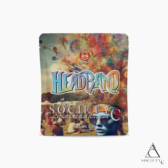 Photograph of product: Prepackaged - Society C - Headband - (Oui'd Hybrid) - 27.82% TH-oui - 3.5g