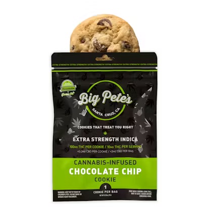 Photograph of product: Big Pete's: Extra Strength Chocolate Chip Cookie 200MG