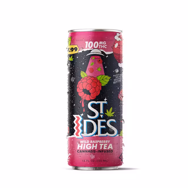 Photograph of product: St. Ides - Wild Raspberry High Tea Drink 100mg