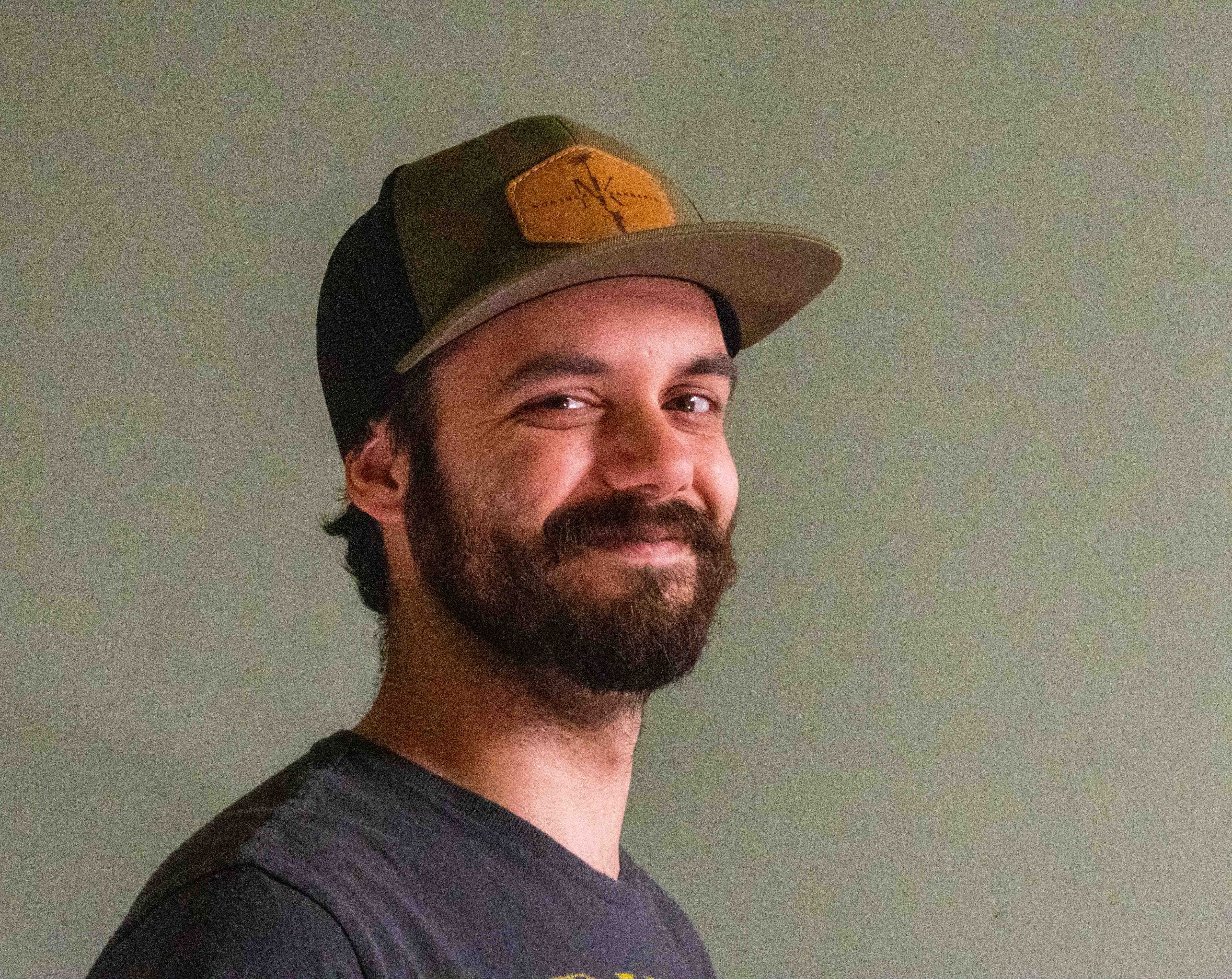 Photograph of product: Flat Bill I Plant Logo I Green/Black