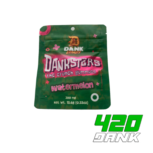 Photograph of product: Danksters - 200mg Nerd Gummies - Watermelon