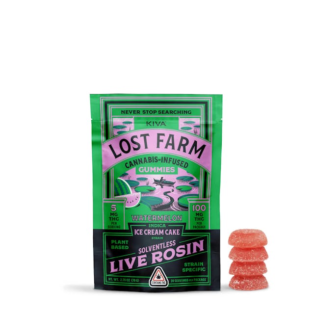 Photograph of product: Lost Farm | Watermelon Ice Cream Cake | 100mg Gummies