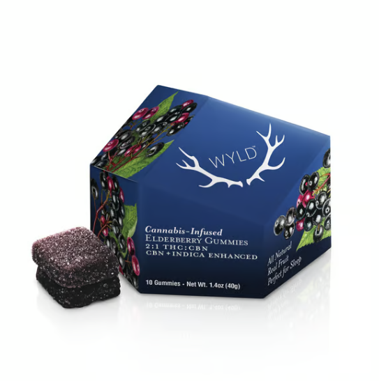 Photograph of product: Elderberry - 2:1 CBN:TH-oui - 100mg - 10ct