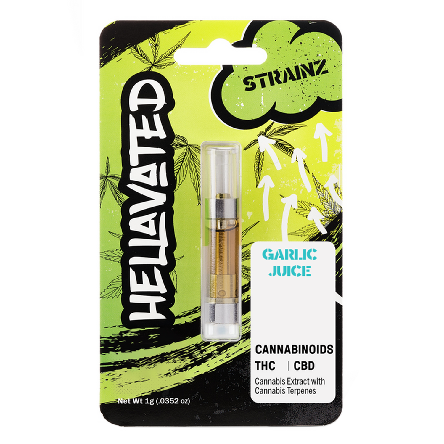 Photograph of product: Hellavated Strainz: Garlic Juice - Cartridge