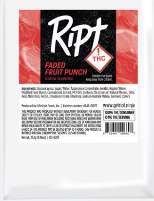 Photograph of product: Faded Fruit Punch Gummies
